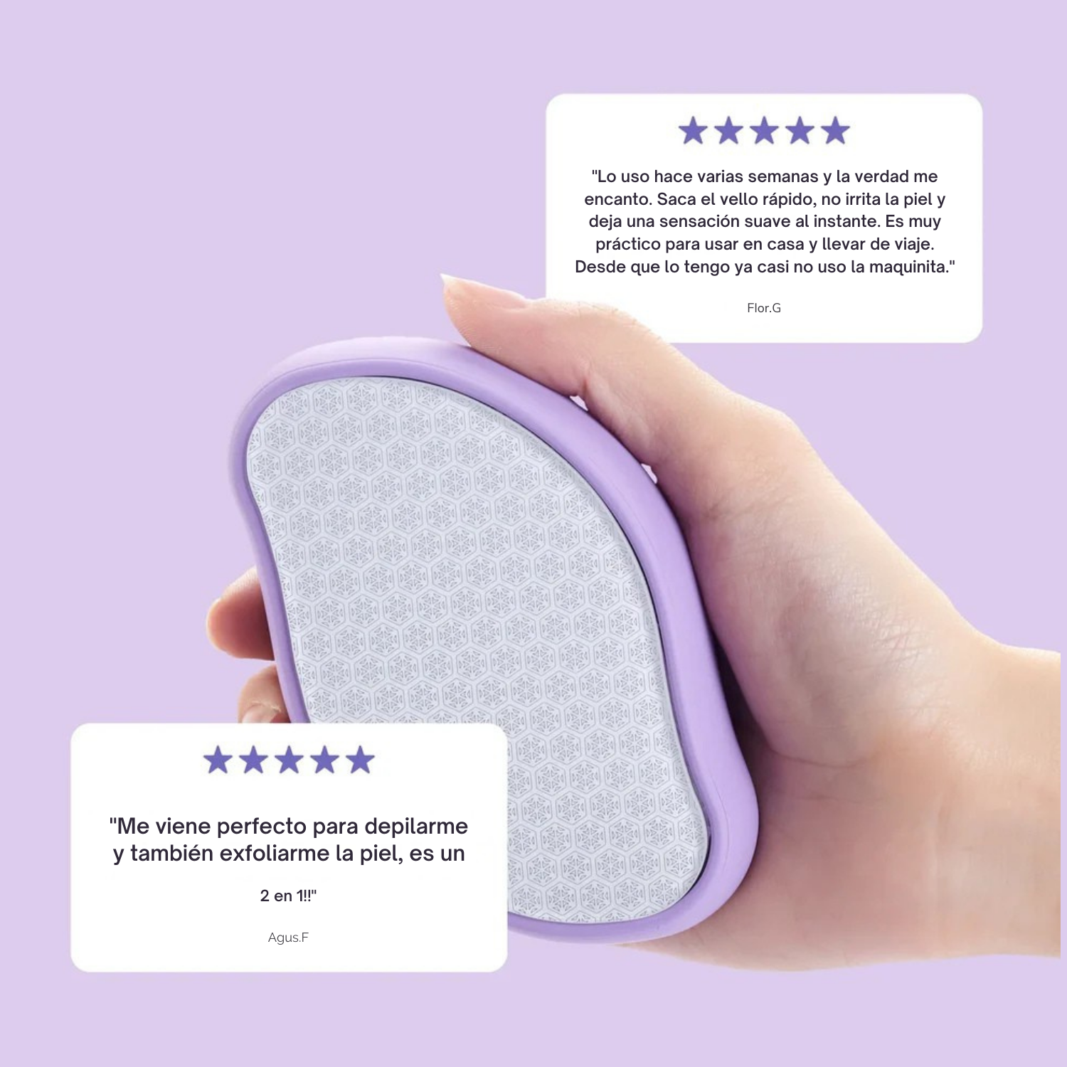 Borrador de vello - Depilación Sin Dolor - Reutilizable